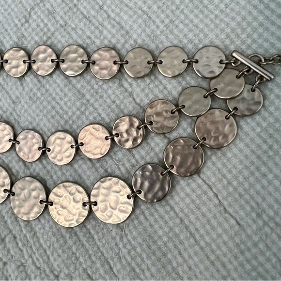 Vintage Multi Strand Hammered Gold Tone 18” with 2” extension - Picture 7 of 9